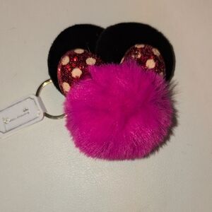 Vibrant Pink and Black Key Holder by Kate Spade